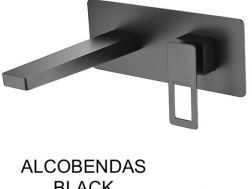 Recessed wall-mounted faucet, single lever, length 212 mm - ALCOBENDAS BLACK