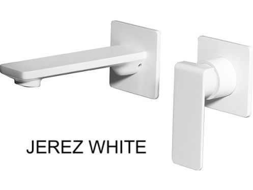 Recessed wall-mounted faucet, single lever, length 215 mm - JEREZ WHITE