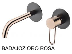 Recessed wall-mounted faucet, single lever, length 218 mm - BADAJOZ ORO ROSA