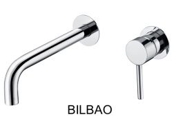Recessed wall-mounted faucet, single lever, length 219 mm - BILBAO CHROME