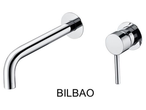 Recessed wall-mounted faucet, single lever, length 219 mm - BILBAO CHROME