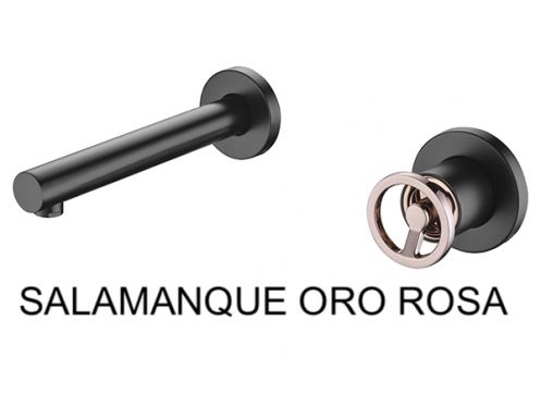 Recessed wall-mounted faucet, single lever, length 237 mm - SALAMANQUE ORO ROSA