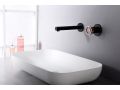 Recessed wall-mounted faucet, single lever, length 237 mm - SALAMANQUE ORO ROSA
