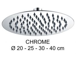 Ø 20 - 25 - 30 - 40 cm - Shower diffuser round extra flat - Chrome shower head