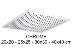 20 x 20 - 25 x 25 - 30 x 30 - 40 x 40 cm - Diffuser Flat shower extra flat - Chrome shower head