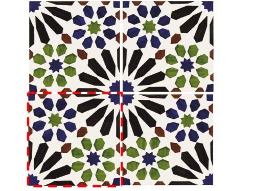Casablanca 14x14 cm- wall tile, in the Oriental style.