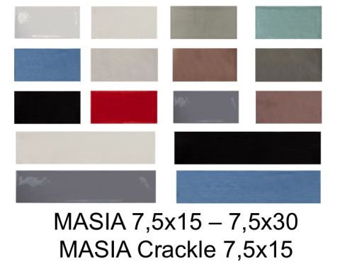 MASIA 7,5X15 et 75x30 cm - Glossy wall tile