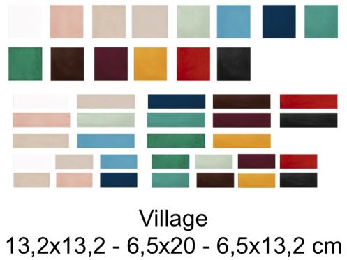 VILLAGE 13,2x13,2 - 6,5x20 - 6,5x13,2 cm - Glossy wall tile