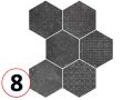 CORALSTONE  20x20 - 29,2x25,4 cm - Floor tiles, hexagonal, Pierre Bleu finish