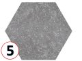 CORALSTONE  20x20 - 29,2x25,4 cm - Floor tiles, hexagonal, Pierre Bleu finish