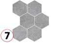 CORALSTONE  20x20 - 29,2x25,4 cm - Floor tiles, hexagonal, Pierre Bleu finish