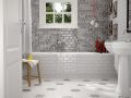 NATURE B&W HEXATILE 17,5x20 cm - Floor tiles, hexagonal, matte finish
