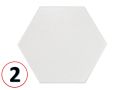 NATURE B&W HEXATILE 17,5x20 cm - Floor tiles, hexagonal, matte finish