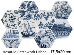 Hexatile Patchwork Lisboa 17,6 x 20,1 cm - Glossy wall tile