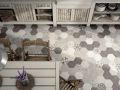 Cement Geo Sand HEXATILE 17,5x20 cm - Floor tiles, hexagonal, matte finish