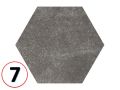 Cement Geo Sand HEXATILE 17,5x20 cm - Floor tiles, hexagonal, matte finish