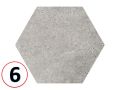 Cement Geo Sand HEXATILE 17,5x20 cm - Floor tiles, hexagonal, matte finish