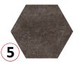Cement Geo Sand HEXATILE 17,5x20 cm - Floor tiles, hexagonal, matte finish
