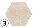 Cement Geo Sand HEXATILE 17,5x20 cm - Floor tiles, hexagonal, matte finish