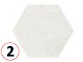 Cement Geo Sand HEXATILE 17,5x20 cm - Floor tiles, hexagonal, matte finish