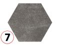 Cement Garden Sand HEXATILE 17,5x20 cm - Floor tiles, hexagonal, matte finish