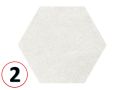 Cement Geo Grey HEXATILE 17,5x20 cm - Floor tiles, hexagonal, matte finish