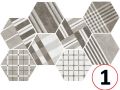 Cement Geo Grey HEXATILE 17,5x20 cm - Floor tiles, hexagonal, matte finish