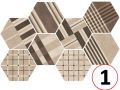 Cement Geo Sand HEXATILE 17,5x20 cm - Floor tiles, hexagonal, matte finish