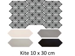 KITE Century Grey 10 x 30 cm - Floor tiles, hexagonal in length