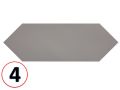 KITE Patchwork Kite B&W 10 x 30 cm - Floor tiles, hexagonal in length
