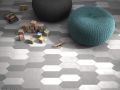 KITE Patchwork Kite B&W 10 x 30 cm - Floor tiles, hexagonal in length