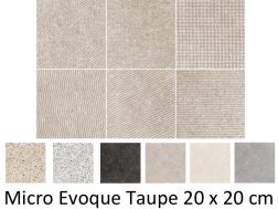 MICRO - Evoque Taupe 20 x 20 cm - Floor tiles, terrazzo effect