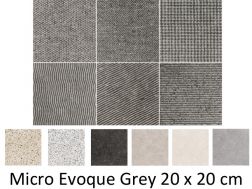 MICRO - Evoque Grey 20 x 20 cm - Floor tiles, terrazzo effect