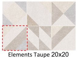 Elements Taupe 20 x 20 cm - Floor tiles, terrazzo effect