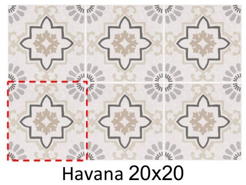 Havana 20 x 20 cm - Floor tiles, terrazzo effect