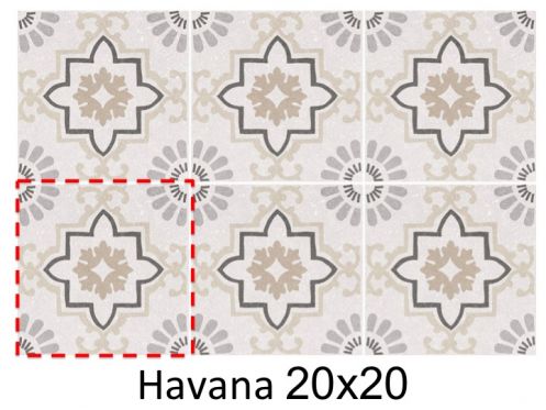 Havana 20 x 20 cm - Floor tiles, terrazzo effect