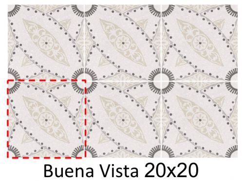 Buena Vista 20 x 20 cm - Floor tiles, terrazzo effect