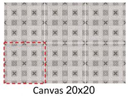 Canvas 20 x 20 cm - Floor tiles, terrazzo effect
