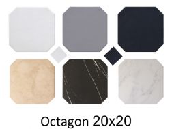 OCTAGON 20 x 20 cm - Floor tiles, octagonal with taco