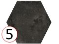 Urban 29,2 x 25,4 cm - Floor tiles, hexagonal, aged finish