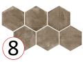 Urban 29,2 x 25,4 cm - Floor tiles, hexagonal, aged finish