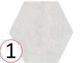 Forest Hexagon Natural 29,2 x 25,4 cm - Floor tiles, hexagonal, aged finish