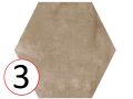 Forest Hexagon Natural 29,2 x 25,4 cm - Floor tiles, hexagonal, aged finish
