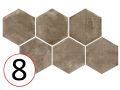 Forest Hexagon Natural 29,2 x 25,4 cm - Floor tiles, hexagonal, aged finish