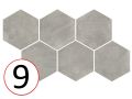 Forest Hexagon Natural 29,2 x 25,4 cm - Floor tiles, hexagonal, aged finish