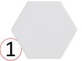 kromatika 11,6 x 10,1 cm - Floor tiles, hexagonal, matt pastel colors