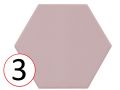kromatika 11,6 x 10,1 cm - Floor tiles, hexagonal, matt pastel colors