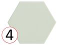 kromatika 11,6 x 10,1 cm - Floor tiles, hexagonal, matt pastel colors