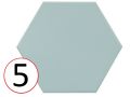 kromatika 11,6 x 10,1 cm - Floor tiles, hexagonal, matt pastel colors