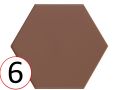 kromatika 11,6 x 10,1 cm - Floor tiles, hexagonal, matt pastel colors